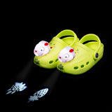 KKOMOMSHOE Kids' Banana Clogs Sandals LED Beam Smart Shoes